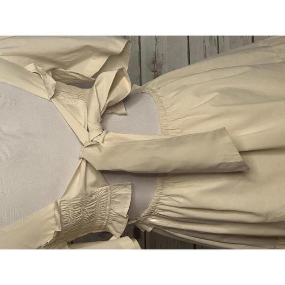 The Post cream fairycore cottagecore cotton mulit-tiered maxi dress Size Small - Picture 9 of 10